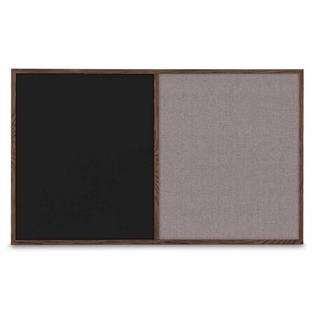 United Visual Products Single Door Radius Corkboard, 36"x36", Bla, UV7002RC-BLACK-BLSPRU UV7002RC-BLACK-BLSPRU